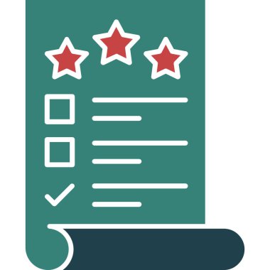 Kontrol listesi. Web simgesi basit illüstrasyon