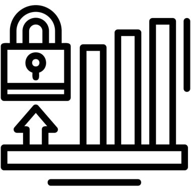 veri koruma kilidi simgesi ana hat biçiminde