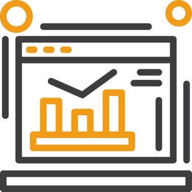 analitik analitik çizelgesi simgesi ana hat biçiminde