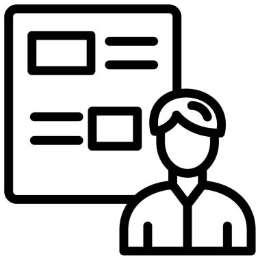 Bir insan simgesinin vektör illüstrasyonu