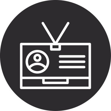 Vektör illüstrasyonu, TV basit tasarımı