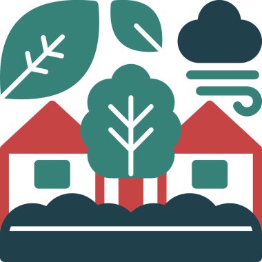 Bir ev simgesinin vektör illüstrasyonu