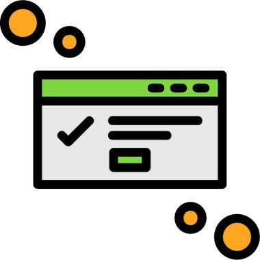 tarayıcı web simgesi, vektör illüstrasyonu