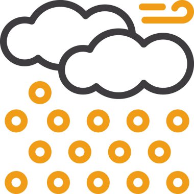 Ana hatlar biçiminde bulut hava durumu simgesi