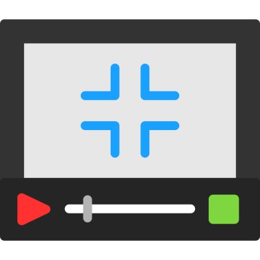 bilgisayar izleme simgesi, vektör illüstrasyonu
