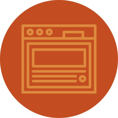 fırın ikonu vektör illüstrasyonu