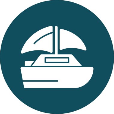 Tekne. Web simgesi basit tasarım