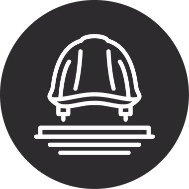 Kask simgesi vektör illüstrasyonu