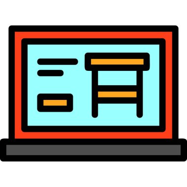 bilgisayar ekranı simgesi, basit tasarım