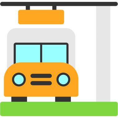 dosya ana hatları biçiminde araba ulaşım simgesi