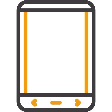 Mobil ekranlı akıllı telefon, basit vektör simgesi
