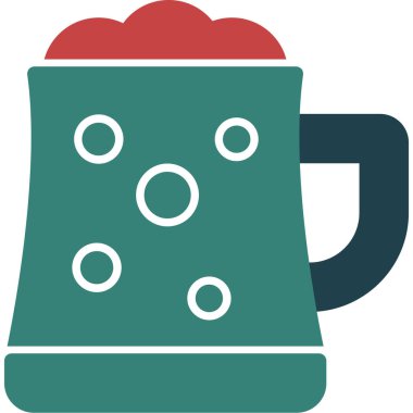 Bira bardağı. Düz stil içki ikonu.