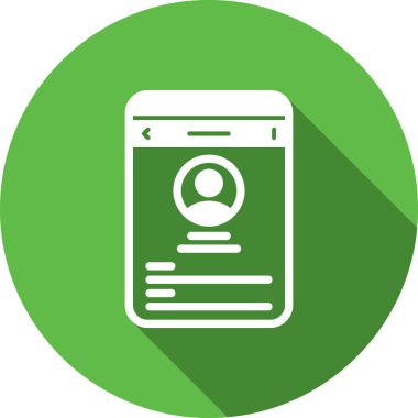 kontak vektör düz simgesi