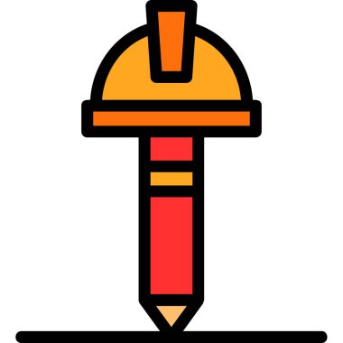 Taslak biçiminde inşaat başlığı yapı simgesi