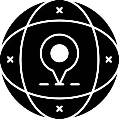 konum haritası pin simgesi ana hat biçiminde