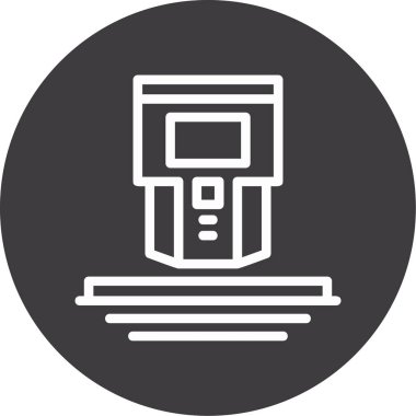 Vektör atm makinesi simgesini