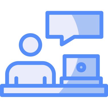 Sohbet simgesi, basit vektör illüstrasyonu