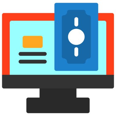 düz biçimli bilgisayar veri simgesi