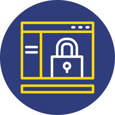 Kilit simgesinin vektör illüstrasyonu