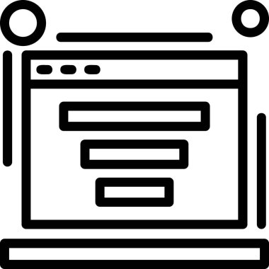 Tarayıcı web arayüzü simgesi ana hat biçiminde