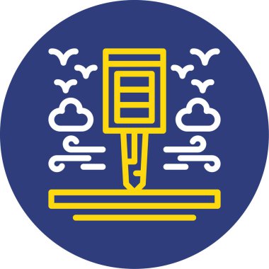 Modern simgenin vektör illüstrasyonu