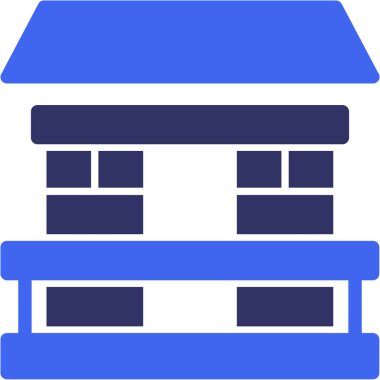 Bina. Web simgesi basit illüstrasyon