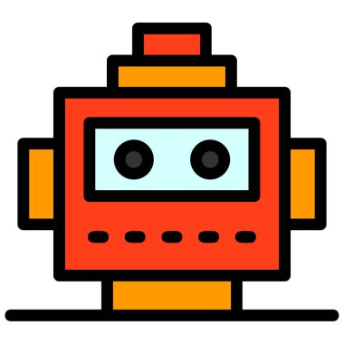 bir robot simgesi, vektör tasarımı