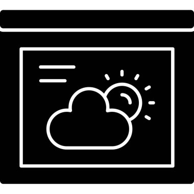 bulut simgesi, vektör illüstrasyonu