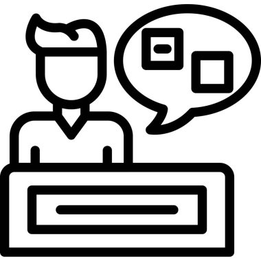 Sohbet simgesi vektör illüstrasyonu