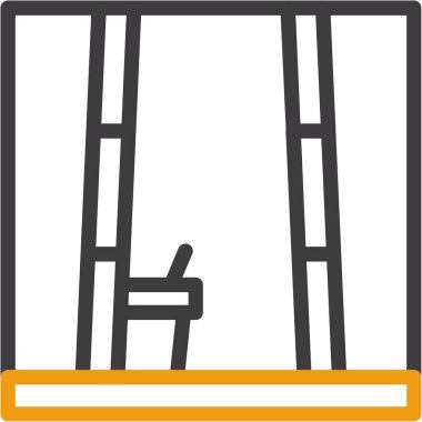 İnşaat merdiven simgesi. vektör çizim