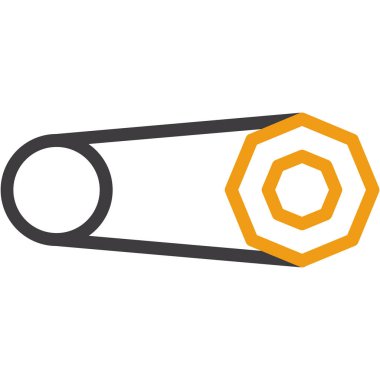 Vidalı izole edilmiş altıgen simgesi