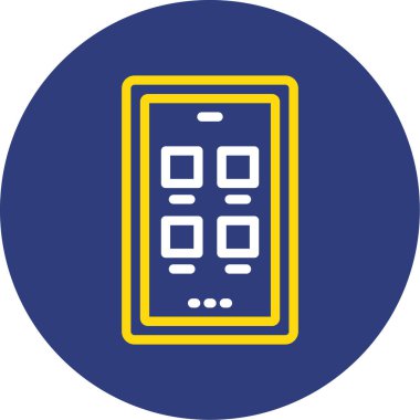 Cep telefonu simgesi, vektör illüstrasyonu