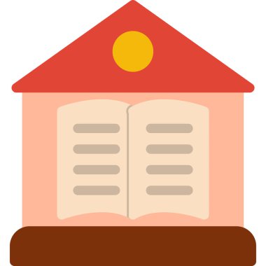 Bina. Web simgesi basit illüstrasyon