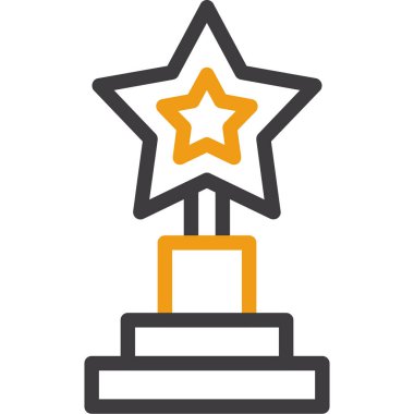 Kurdele vektör tasarımı ile yıldız ödülü