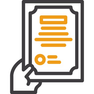 Sözleşme. Web simgesi basit illüstrasyon