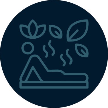 spa ve sağlık çizgisi simgesi.