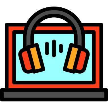 Müzik. Web simgesi basit illüstrasyon
