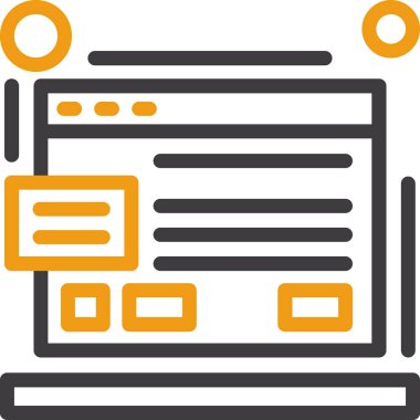 bilgisayar internet sitesi simgesi - ana hatlar biçimi