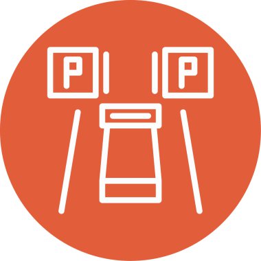 İşaret levhası Web simgesi basit illüstrasyon