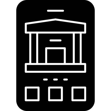 bina simgesi, vektör illüstrasyonu