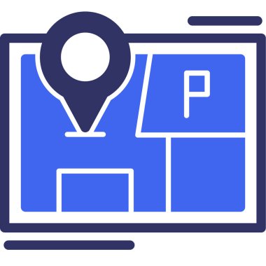 Harita. Web simgesi basit illüstrasyon