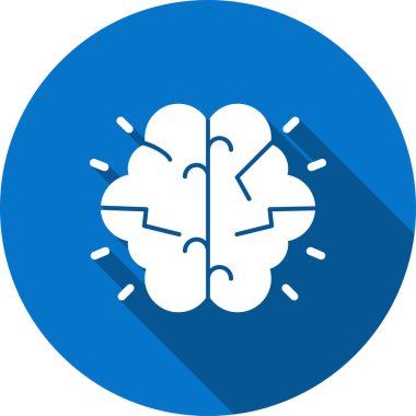 Beyin. Web simgesi basit illüstrasyon