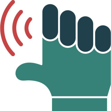 Bir sinyal simgesi ile el