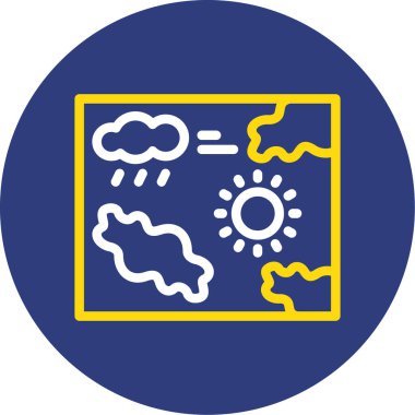 Güneş simgesinin vektör illüstrasyonu