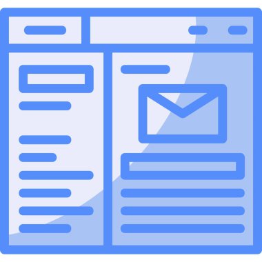 Tarayıcı e- posta simgesi ana hat biçiminde