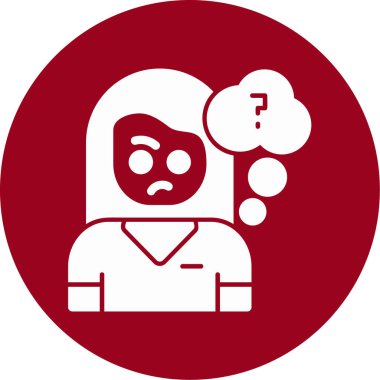 Depresyon. Web simgesi basit illüstrasyon