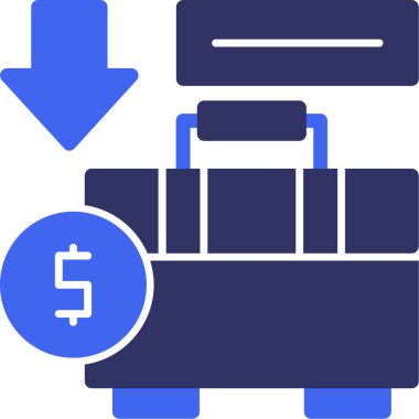 Para simgesi, basit vektör çizim