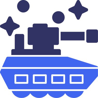 Tank tankı simgesi taslak biçiminde