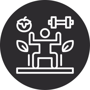 Bir spor salonu simgesinin vektör çizimi