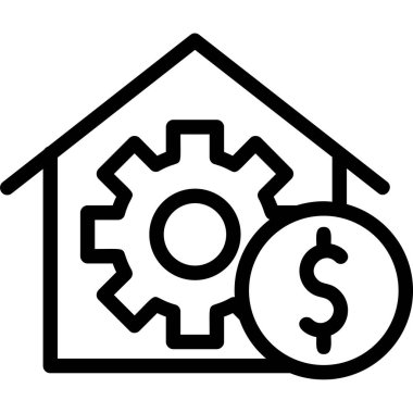 Dolar. Web simgesi vektör illüstrasyonu